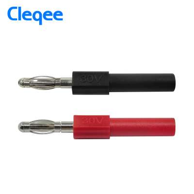 Cleqee P7024 2mm inner spring to 4mm male banana plug adapter can be connected to common 2mm multimeter pen