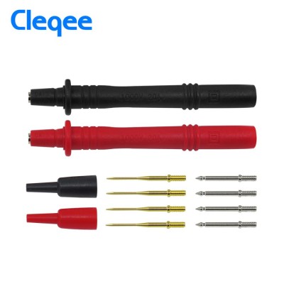 Cleqee P8001 Multi-purpose Safety Electronics Testing Probe Double Insulation w/ Tip Protector Multimeter Accessories